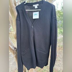 Black vintage Tri Mountain men’s button up cardigan